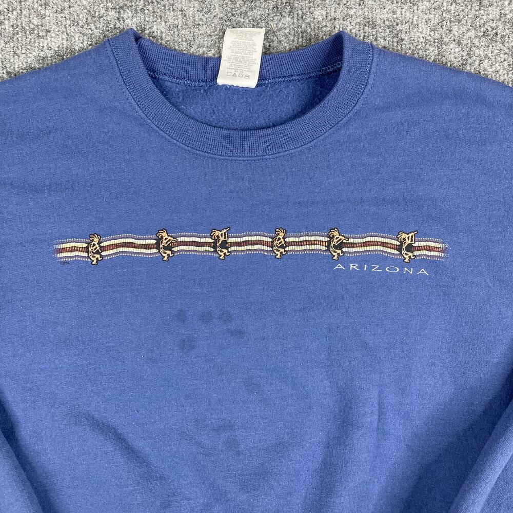 Jerzees Sweatshirt Mens Size 2X Blue Arizona Barbed Wire Graphic Pullover